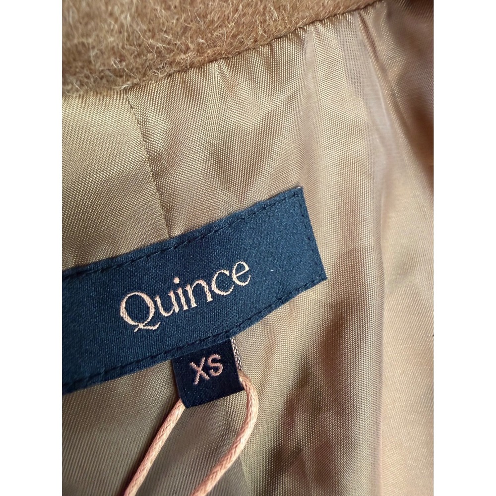 Quince Italian Wool Camel Hair Single Breasted Midi Coat Women's XS NWT - Picture 13 of 16